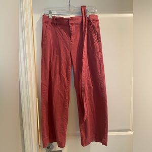 LOFT Red size 4 pants with tie